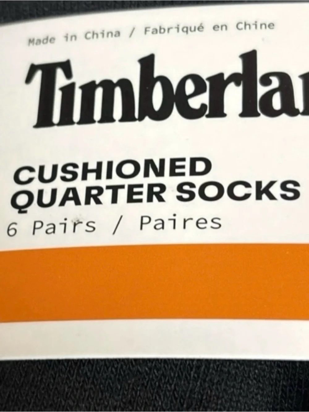 New Timberland Socks 6 Pair Men’s Black & Gray Cushioned Quarter Socks Casual